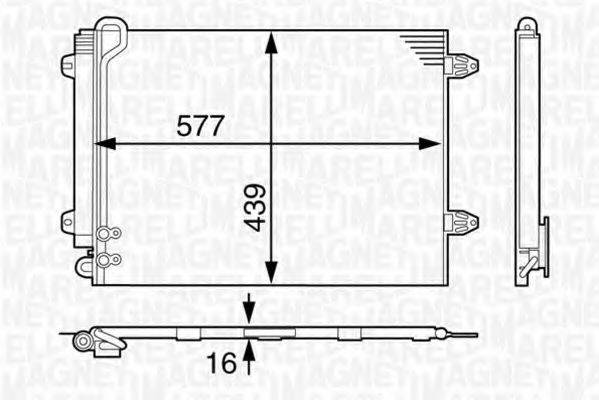 MAGNETI MARELLI 350203617000 Конденсатор, кондиціонер