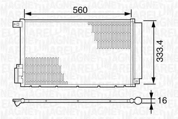 MAGNETI MARELLI 350203620000 Конденсатор, кондиціонер