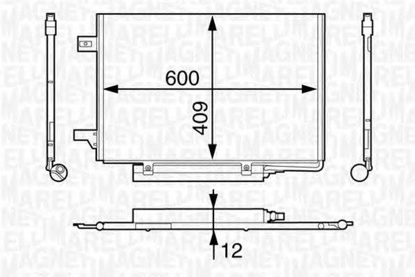 MAGNETI MARELLI 350203624000 Конденсатор, кондиціонер