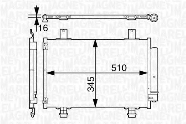 MAGNETI MARELLI 350203631000 Конденсатор, кондиціонер