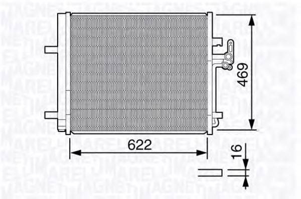 MAGNETI MARELLI 350203645000 Конденсатор, кондиціонер