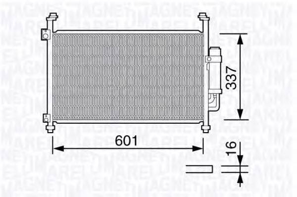 MAGNETI MARELLI 350203664000 Конденсатор, кондиціонер