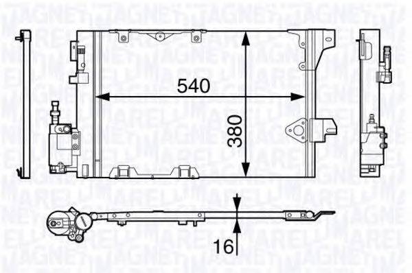 MAGNETI MARELLI 350203703000 Конденсатор, кондиціонер