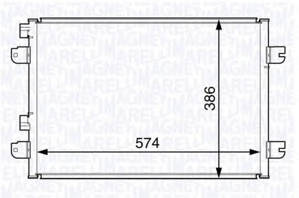 MAGNETI MARELLI 350203728000 Конденсатор, кондиціонер