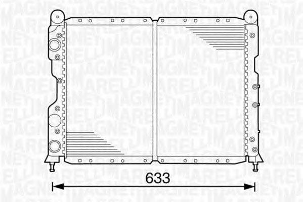 MAGNETI MARELLI 350213100100 Радіатор, охолодження двигуна