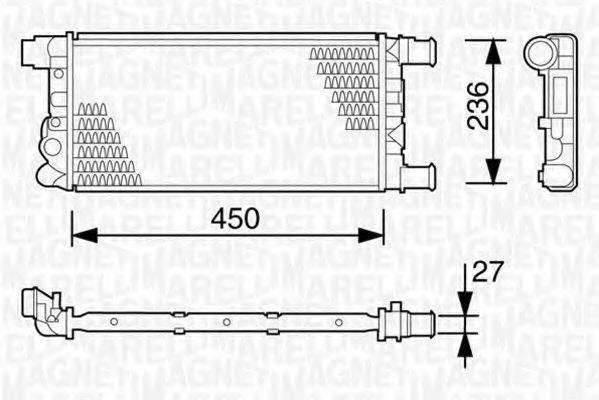 MAGNETI MARELLI 350213103003 Радіатор, охолодження двигуна