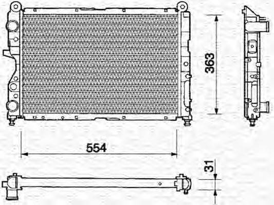 MAGNETI MARELLI 350213108000 Радіатор, охолодження двигуна