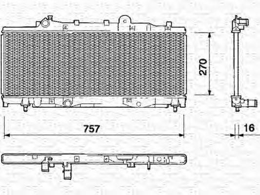 MAGNETI MARELLI 350213118000 Радіатор, охолодження двигуна