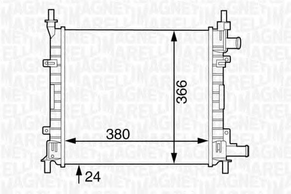 MAGNETI MARELLI 350213121800 Радіатор, охолодження двигуна