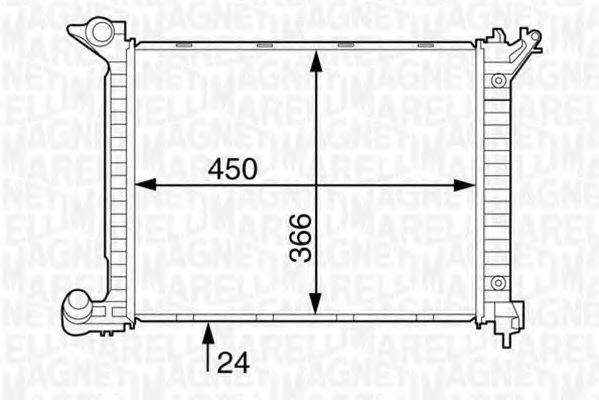 MAGNETI MARELLI 350213122800 Радіатор, охолодження двигуна