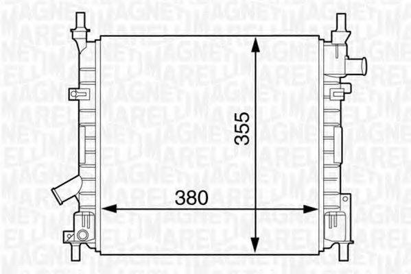 MAGNETI MARELLI 350213124300 Радіатор, охолодження двигуна