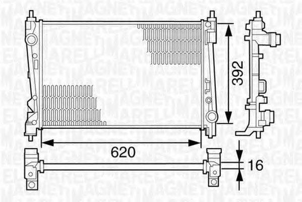 MAGNETI MARELLI 350213124900 Радіатор, охолодження двигуна