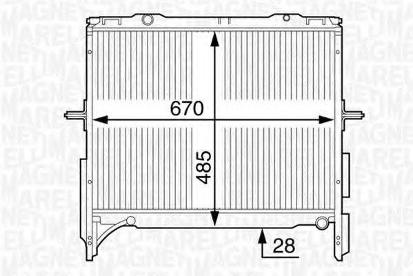 MAGNETI MARELLI 350213128600 Радіатор, охолодження двигуна