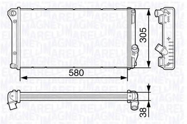 MAGNETI MARELLI 350213131900 Радіатор, охолодження двигуна