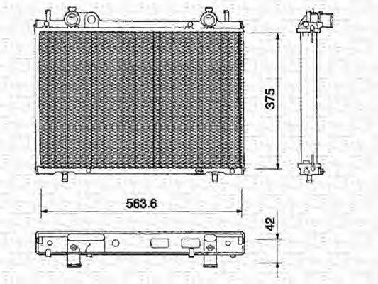 MAGNETI MARELLI 350213158000 Радіатор, охолодження двигуна