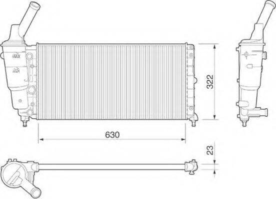 MAGNETI MARELLI 350213177000 Радіатор, охолодження двигуна