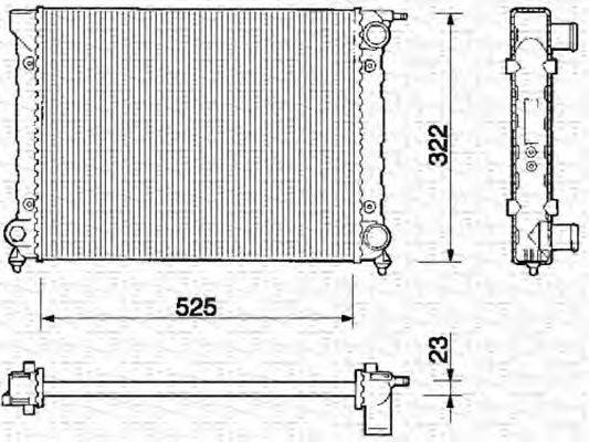 MAGNETI MARELLI 350213203000 Радіатор, охолодження двигуна