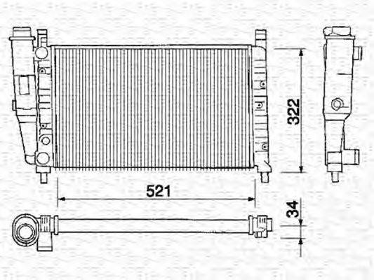 MAGNETI MARELLI 350213225000 Радіатор, охолодження двигуна