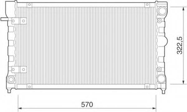 MAGNETI MARELLI 350213271000 Радіатор, охолодження двигуна