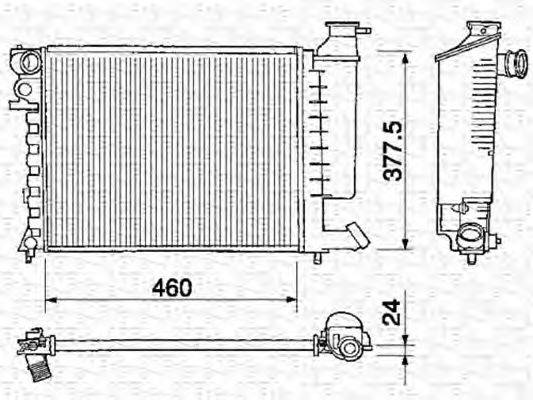 MAGNETI MARELLI 350213373000 Радіатор, охолодження двигуна