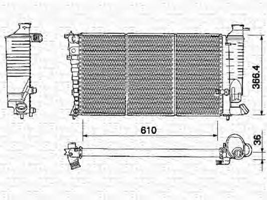 MAGNETI MARELLI 350213376000 Радіатор, охолодження двигуна