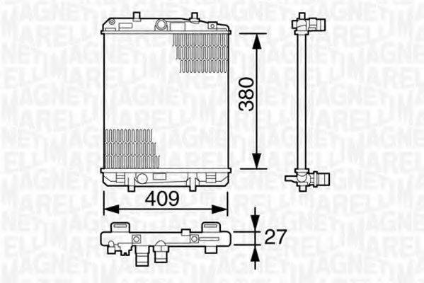 MAGNETI MARELLI 350213387000 Радіатор, охолодження двигуна