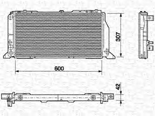 MAGNETI MARELLI 350213406000 Радіатор, охолодження двигуна