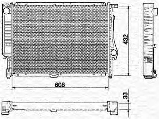 MAGNETI MARELLI 350213421000 Радіатор, охолодження двигуна