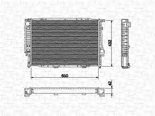 MAGNETI MARELLI 350213423000 Радіатор, охолодження двигуна