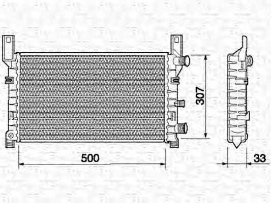 MAGNETI MARELLI 350213499000 Радіатор, охолодження двигуна