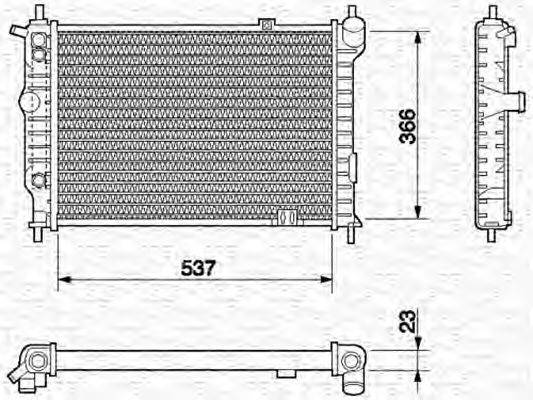 MAGNETI MARELLI 350213586000 Радіатор, охолодження двигуна