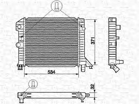 MAGNETI MARELLI 350213663000 Радіатор, охолодження двигуна