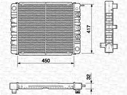 MAGNETI MARELLI 350213664000 Радіатор, охолодження двигуна