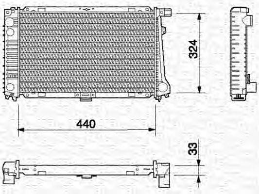 MAGNETI MARELLI 350213695000 Радіатор, охолодження двигуна