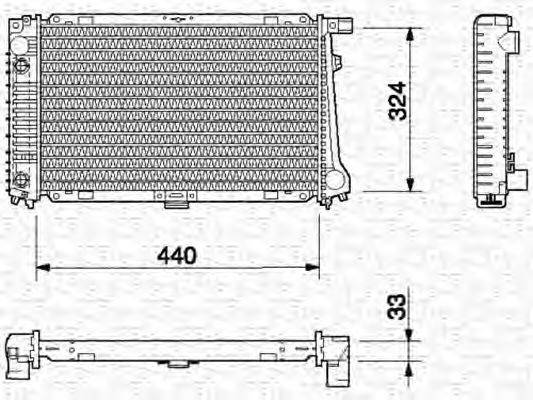 MAGNETI MARELLI 350213696000 Радіатор, охолодження двигуна