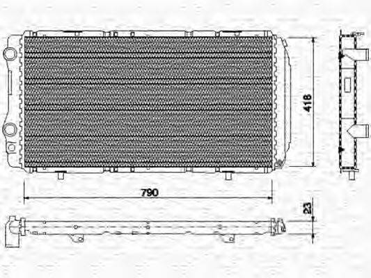 MAGNETI MARELLI 350213731000 Радіатор, охолодження двигуна