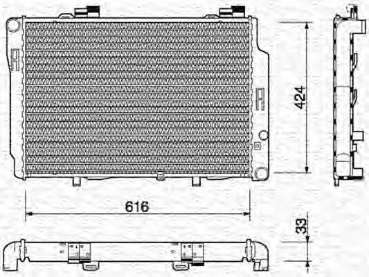 MAGNETI MARELLI 350213741000 Радіатор, охолодження двигуна