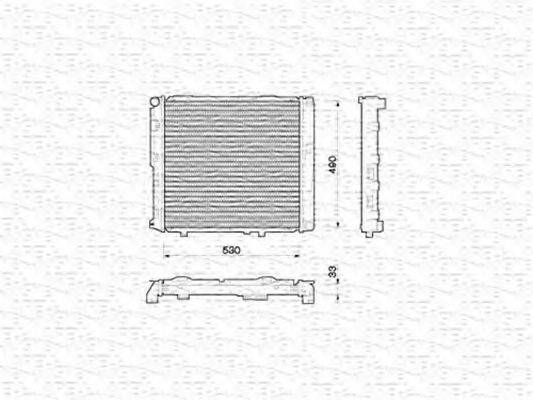 MAGNETI MARELLI 350213774000 Радіатор, охолодження двигуна