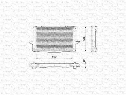 MAGNETI MARELLI 350213790000 Радіатор, охолодження двигуна