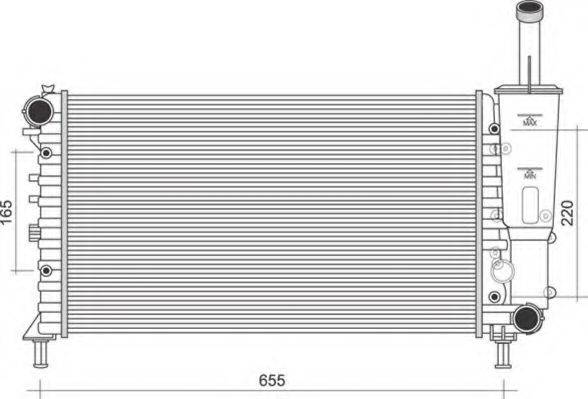MAGNETI MARELLI 350213902000 Радіатор, охолодження двигуна