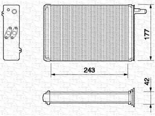 MAGNETI MARELLI 350218056000 Теплообмінник, опалення салону