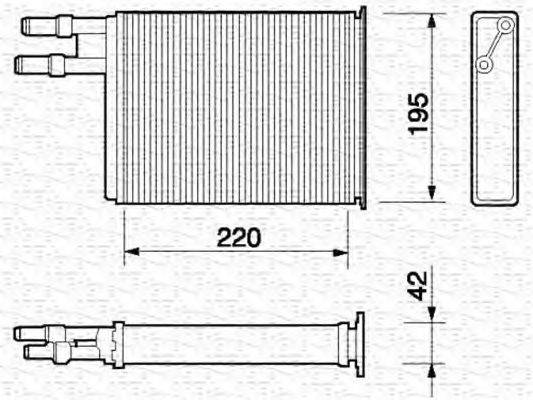 MAGNETI MARELLI 350218060000 Теплообмінник, опалення салону