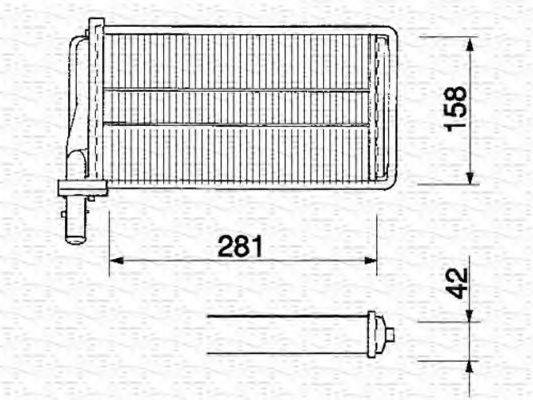 MAGNETI MARELLI 350218061000 Теплообмінник, опалення салону