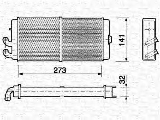 MAGNETI MARELLI 350218150000 Теплообмінник, опалення салону