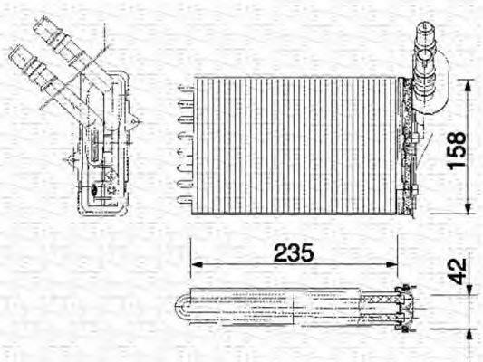 MAGNETI MARELLI 350218159000 Теплообмінник, опалення салону