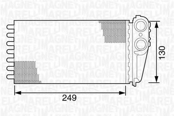 MAGNETI MARELLI 350218162000 Теплообмінник, опалення салону