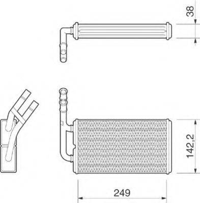 MAGNETI MARELLI 350218210000 Теплообмінник, опалення салону