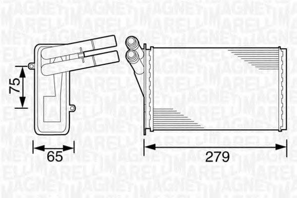 MAGNETI MARELLI 350218220000 Теплообмінник, опалення салону