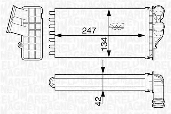 MAGNETI MARELLI 350218318000 Теплообмінник, опалення салону