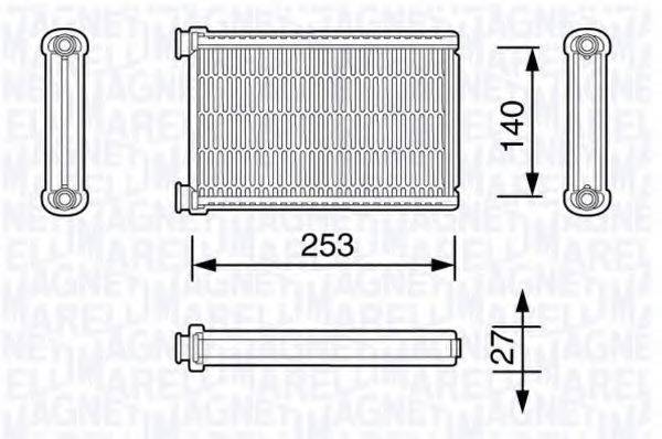 MAGNETI MARELLI 350218331000 Теплообмінник, опалення салону